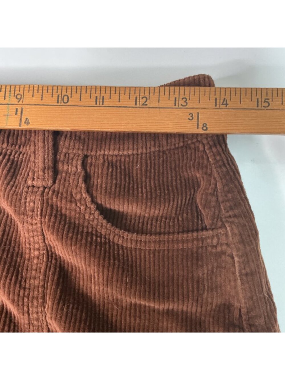 American Eagle Women's Brown Corduroy Super High-Rise Mini Skirt Size 4 - Picture 6 of 8